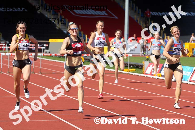 Womens 400 metres hurdles, 2019 Muller British Championships, Alexander Stadium, Birmingham. Photo: David T. Hewitson/Sports for All Pics